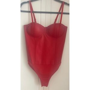 Red corset Bodysuit